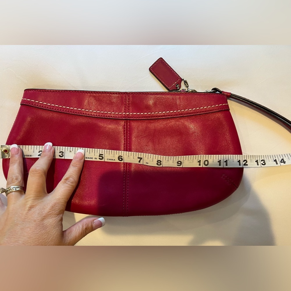 Coach Magenta Learher Wristlet
